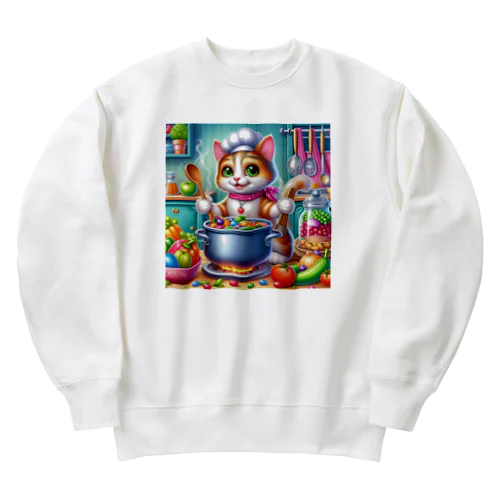 クッキングキャット Heavyweight Crew Neck Sweatshirt