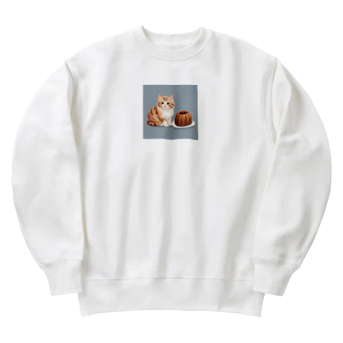 カヌレ猫 Heavyweight Crew Neck Sweatshirt