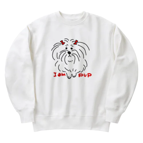 私は永遠の仔犬です Heavyweight Crew Neck Sweatshirt