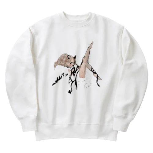 天使になりたい悪魔ちゃん Heavyweight Crew Neck Sweatshirt