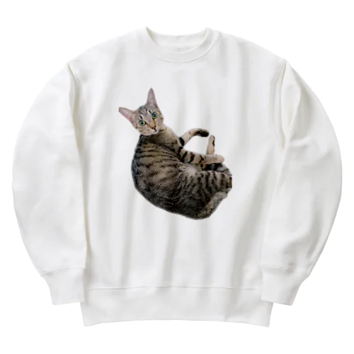 エマ　キジトラ　猫 Heavyweight Crew Neck Sweatshirt