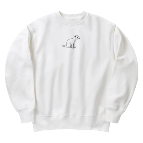 アンニュイなオコジョ君の日常 Heavyweight Crew Neck Sweatshirt