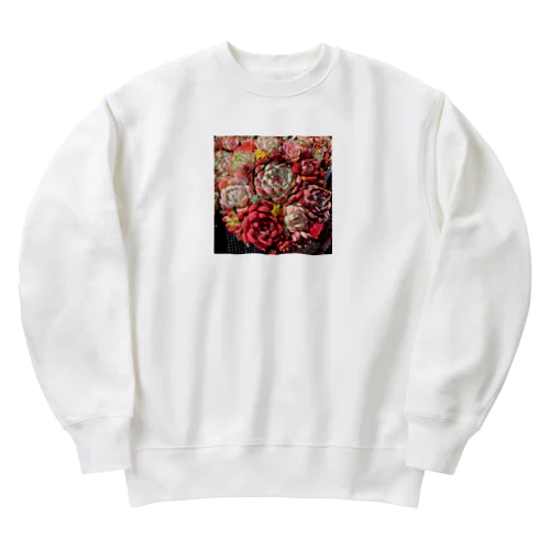 華やかなエケベリア Heavyweight Crew Neck Sweatshirt