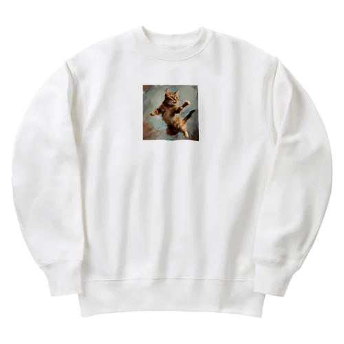 跳ねネコ Heavyweight Crew Neck Sweatshirt