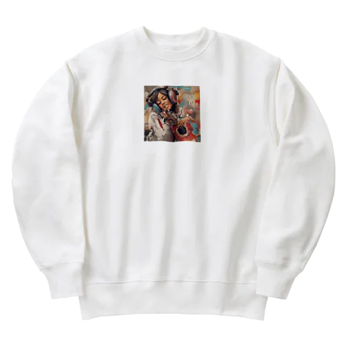 Mevio ロックウーメン Heavyweight Crew Neck Sweatshirt