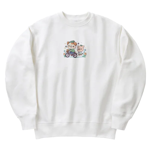 ぷくぷくシールのイラスト Heavyweight Crew Neck Sweatshirt