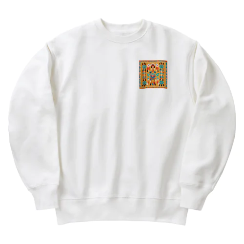 ネイティーブオレンジ Heavyweight Crew Neck Sweatshirt