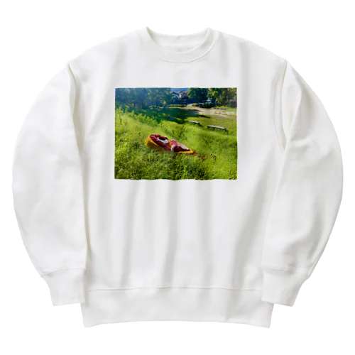 おひるね化けわらじ Heavyweight Crew Neck Sweatshirt