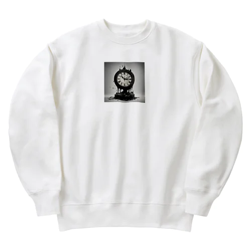 溶ける時計 Heavyweight Crew Neck Sweatshirt