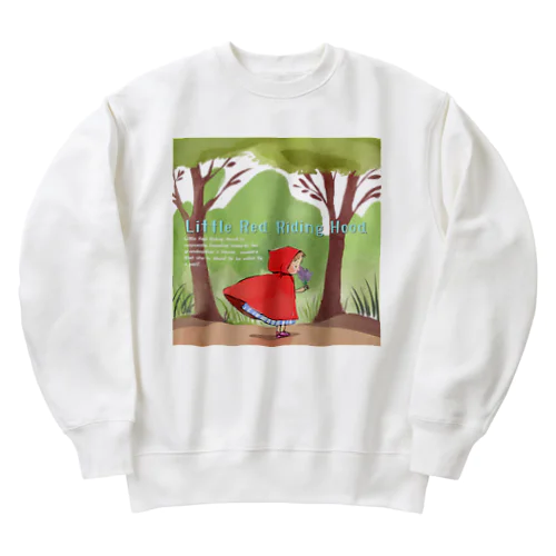 おばあさんのお家へ向かう赤ずきんちゃん Heavyweight Crew Neck Sweatshirt