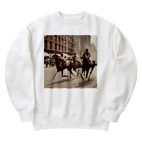 classic horse Heavyweight Crew Neck Sweatshirt