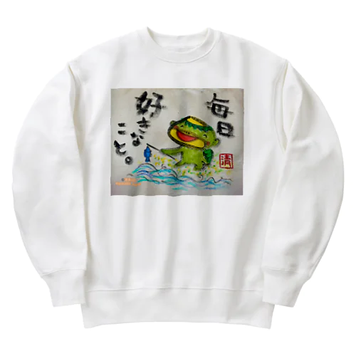 毎日好きなこと　河童くん Heavyweight Crew Neck Sweatshirt