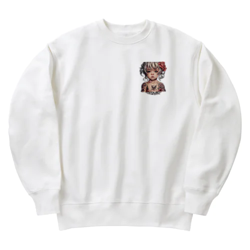 入れ墨少女 Heavyweight Crew Neck Sweatshirt