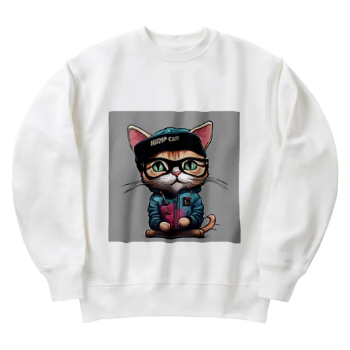 ヒップホップ猫 Heavyweight Crew Neck Sweatshirt