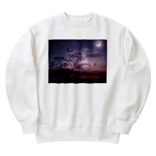 美しい夕暮れ時 Heavyweight Crew Neck Sweatshirt