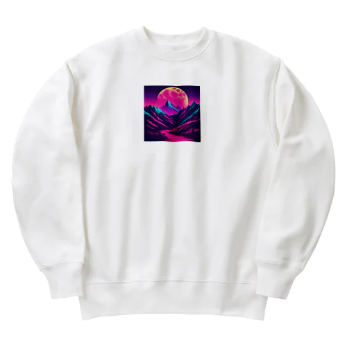 山から昇る月 Heavyweight Crew Neck Sweatshirt