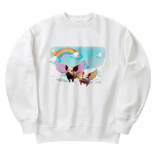 When pigs fly Heavyweight Crew Neck Sweatshirt