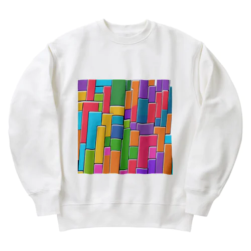 テトリス調のデザイングッズ Heavyweight Crew Neck Sweatshirt