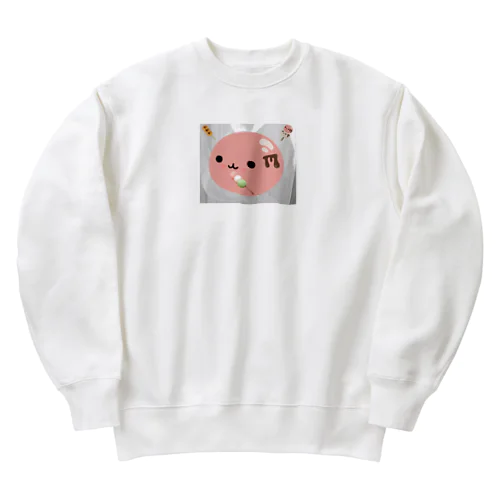 みたらし団子のふたたまちゃん Heavyweight Crew Neck Sweatshirt