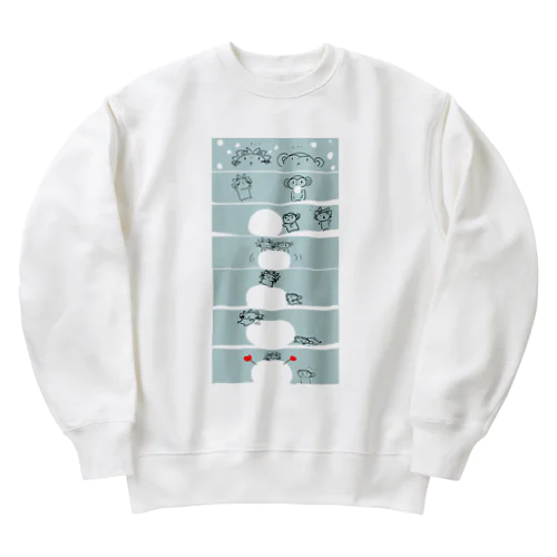 ししこともんきちとゆき Heavyweight Crew Neck Sweatshirt