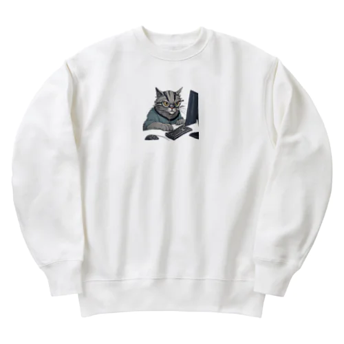 開発者猫 Heavyweight Crew Neck Sweatshirt