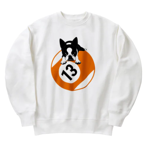 ボストンテリア(ビリヤード13番)[v2.8k] Heavyweight Crew Neck Sweatshirt