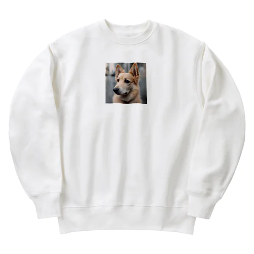 かわいい犬のイラストグッズ Heavyweight Crew Neck Sweatshirt