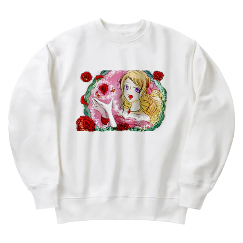 薔薇とお姫様 Heavyweight Crew Neck Sweatshirt