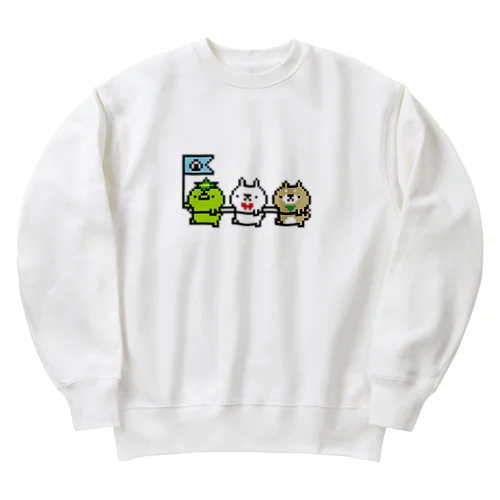 でんしゃごっこ Heavyweight Crew Neck Sweatshirt