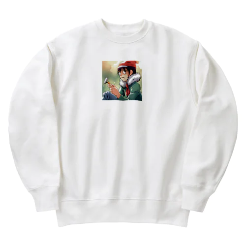 ドット絵のゆうこちゃん Heavyweight Crew Neck Sweatshirt