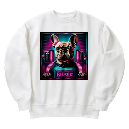 近未来的なフレンチブルドッグ Heavyweight Crew Neck Sweatshirt