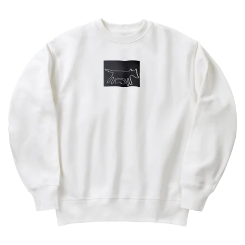 馬の背(青色のグッズ用) Heavyweight Crew Neck Sweatshirt