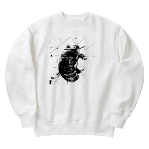 エレベキさんB/W Heavyweight Crew Neck Sweatshirt