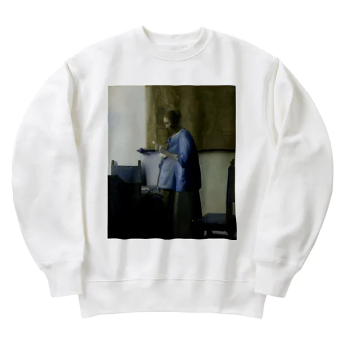 青衣の女 / Woman Reading a Letter Heavyweight Crew Neck Sweatshirt