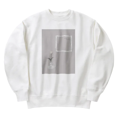 チューリップと花瓶とフレーム Heavyweight Crew Neck Sweatshirt