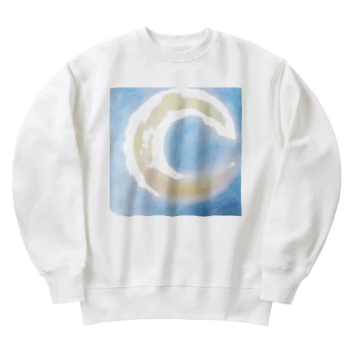 三日月　パステルアート Heavyweight Crew Neck Sweatshirt