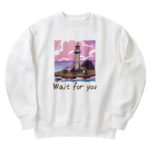 「Wait for you」文字コンテンツ Heavyweight Crew Neck Sweatshirt