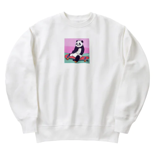 ある日のぱんだ Heavyweight Crew Neck Sweatshirt