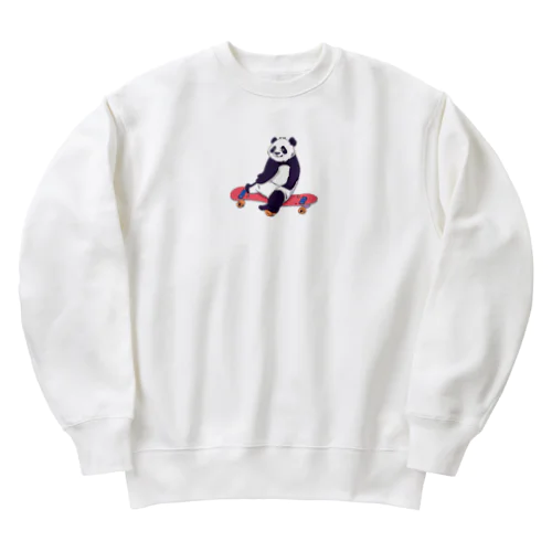 ダイカット ある日のぱんだ Heavyweight Crew Neck Sweatshirt