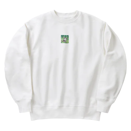 魅惑的なうちの猫 Heavyweight Crew Neck Sweatshirt