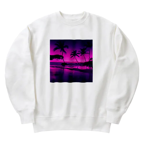 夕暮れのロマンチックハワイ Heavyweight Crew Neck Sweatshirt