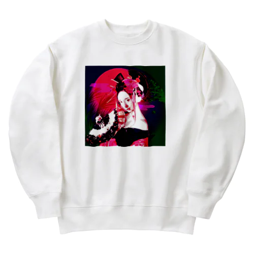 花魁（夕焼け） Heavyweight Crew Neck Sweatshirt