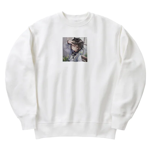 学校の中の少年 Heavyweight Crew Neck Sweatshirt