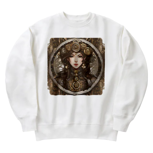 スチームパンク少女4 Heavyweight Crew Neck Sweatshirt