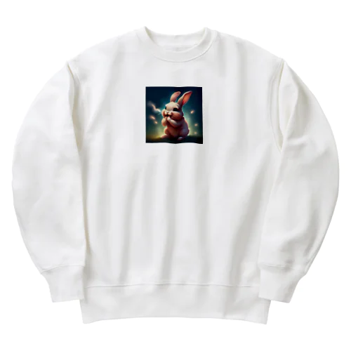 お願いうさぎ Heavyweight Crew Neck Sweatshirt