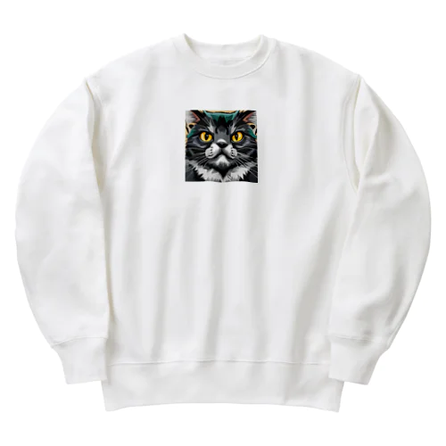 イケてる猫 Heavyweight Crew Neck Sweatshirt