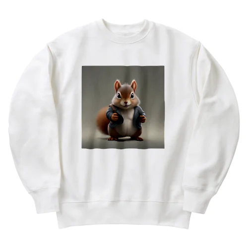 つよいリス Heavyweight Crew Neck Sweatshirt