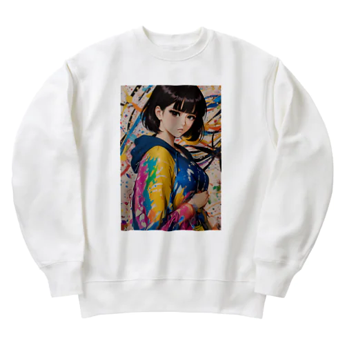 彼女はみなぎるエネルギーと魅力を放つ Heavyweight Crew Neck Sweatshirt