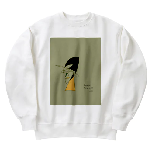 一筆書き兵隊 Heavyweight Crew Neck Sweatshirt