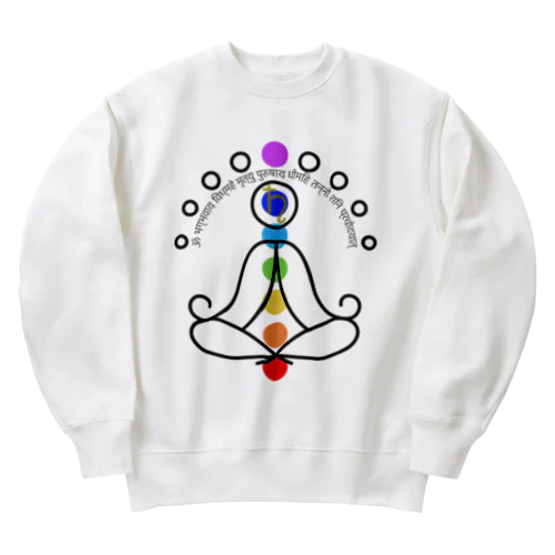 土星（SHANI）のガヤトリマントラ Heavyweight Crew Neck Sweatshirt